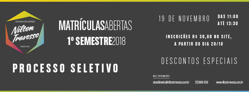 Arte Dramática - Processo Seletivo